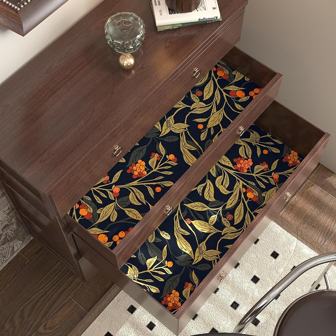 Dark Floral Wallpaper Peel Stick, Vintage Botanical Removable Contact Paper - Image 2