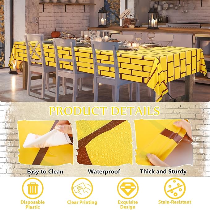 Kochorie 100 Ft x 54 Inch Yellow Brick Road Tablecloth Roll - Image 3