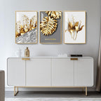 Framed Modern Luxury Large Gold Wall Art - Image 4
