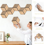 Mollywell Acoustic Panels, PVC Wood-Grain, 14x12 Inch Hexagon Carved Sound - Image 6