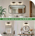 DORESshop 2-Light Black Bathroom Light Fixtures Over Mirror - Image 2