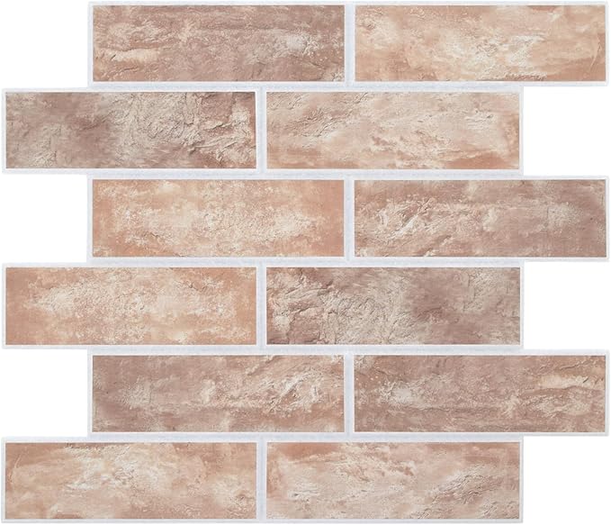 16-Pack 3D Faux Brick Acoustic Wall Panels, 11.8" x 11.8" PET Soundproof & by premiumqualitypeelandsticktile