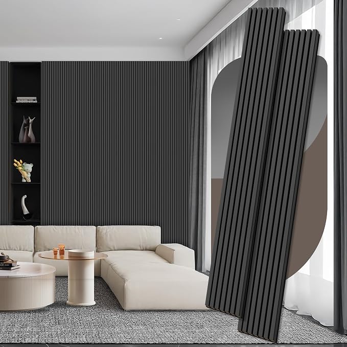 RITOLLO Wood Panels for Wall, 106.3" × 11" Wood Slat Acoustic Panels for Wall by Ritollo