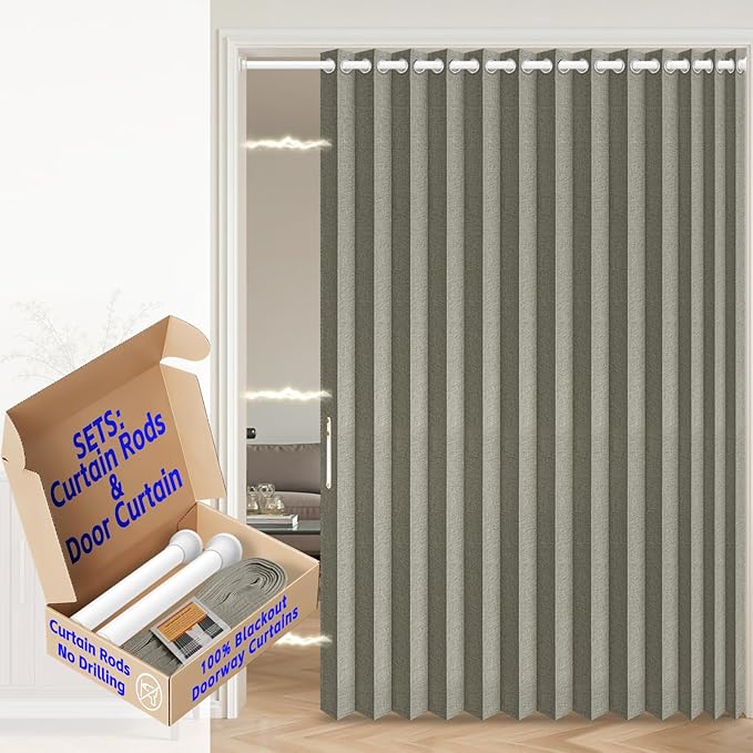 AJAZZ Blackout Accordion Door Curtain by AJAZZ