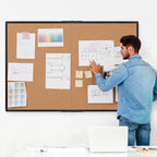 Cork Board Bulletin Board 36 x 48, Foldable Notice Pin Board - Image 2