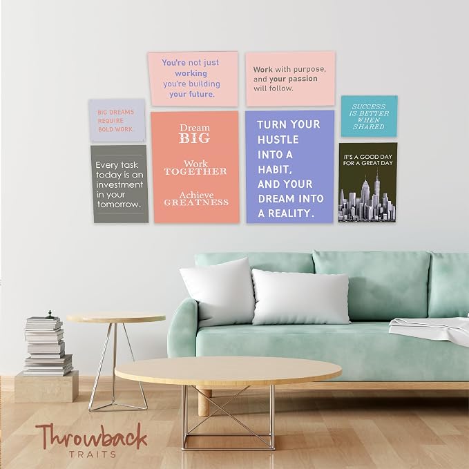 Office Motivational Canvas Wall Art Set of 8 - Image 5