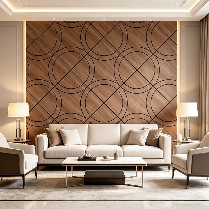 Mollywell Acoustic Wall Panels 23.6x23.6 Inch 8 Pack, Circle Pattern, Sound - Image 8