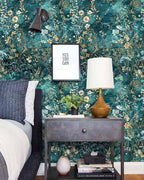 Floral Peel and Stick Wallpaper Green Flower Contact Paper 17.3inch x 393.7inch - Image 8