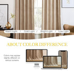 NICETOWN Beige Velvet Curtains Long Drapes, Living Room Office Luxury Bedroom - Image 3