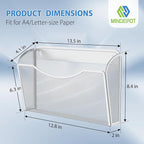 MINDEPOT Wall File Organizer, Hanging Wall Mounted File Folder Binder Holder - Image 2