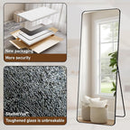 BEAUTYPEAK Black Full Length Mirror, Suitable - Image 3