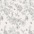 Froluya Black and Cream White Floral Wallpaper Peel and Stick Wallpaper by Froluya