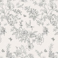 Froluya Black and Cream White Floral Wallpaper Peel and Stick Wallpaper by Froluya