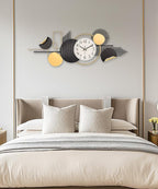 Large Wall Clock, Modern Silent Non-Ticking Metal Wall Art Wall Clocks Battery - Image 5