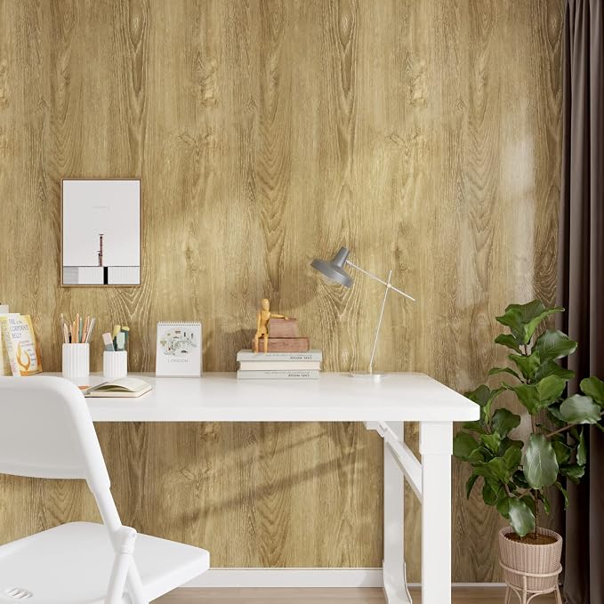 WESTICK 394"x15.8" Brown Wood Contact Paper Peel and Stick Countertops - Image 5