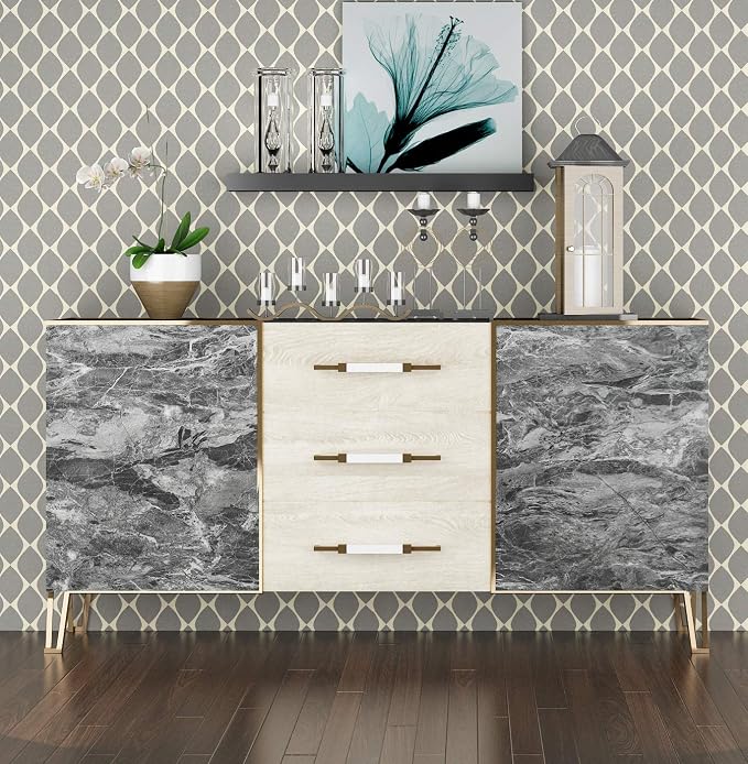 Livelynine Charcoal Concrete Wallpaper Peel and Stick Grey Contact Paper - Image 4