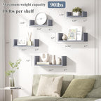 SRIWATANA Floating Shelves for Wall, Wall Shelves for Bathroom, Living Room - Image 5