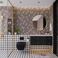Herringbone Peel and Stick Wallpaper Geometric Wallpaper Boho Contact Paper by BOMENG