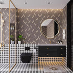 Herringbone Peel and Stick Wallpaper Geometric Wallpaper Boho Contact Paper by BOMENG