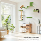 FUKUMARU Cat Wall Shelves, Stable & Safe 5 in 1 Cat Walls Furniture Set - Image 7