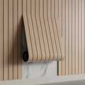Yutianli PVC Slat Wall Panel Peel and Stick 236"x 15.7" Faux Wood Slat Panel by Yutianli