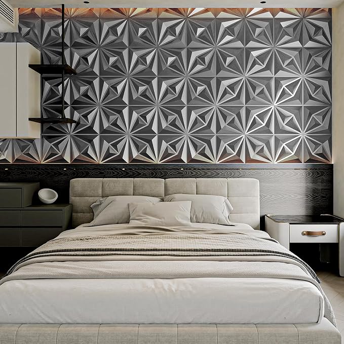 AMZDEPOT 3D Wall Panels for Interior Wall Decor, 3 Layout Options PVC Textured - Image 9