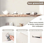 Rugreat Striped Grasscloth Wallpaper Peel and Stick Textured Grass Cloth - Image 6