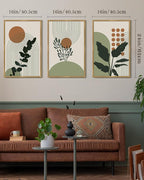 PHOPAGO Boho Plant Wall Art Green Botanical Bohemain Framed Wall Printing - Image 6