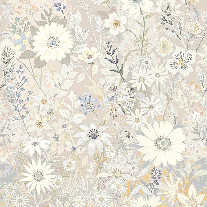 Wallpaper Peel and Stick Floral Wall Paper Removable Waterproof by Vintique