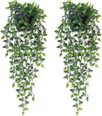 Artificial Hanging Plants, 2 Pack Fake Wall Plants, Faux Mandala Vines Potted by Season2Season