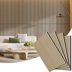 4 Pack Wood Panels for Wall, 47.24" x 23.81" Acoustic Wood Slat Wall Panel for by Vellorise
