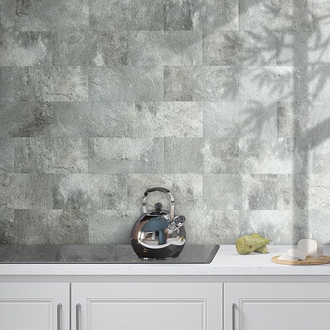 AULIGET 2-Piece Mountain Rock Peel and Stick Backsplash Wall Tiles, Laundry Room - Image 8