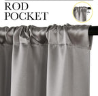 NICETOWN Room Darkening Cafe Satin Curtains - Image 2