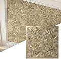 Art3d 12-Pack PVC Drop Ceiling Tiles, 2ft x 2ft, Floral Gold by Art3d