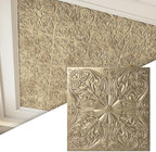 Art3d 12-Pack PVC Drop Ceiling Tiles, 2ft x 2ft, Floral Gold by Art3d