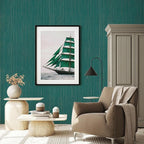 Teal Grasscloth Peel and Stick Wallpaper Texture Contact Paper A Set of 15.7" X - Image 6