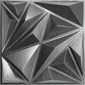 STICKGOO Brushed Silver 3D Wall Panels by STICKGOO