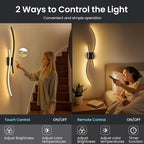 Battery Operated Wall Sconces Set of Two, 10000mAh Rechargeable Modern Wall - Image 3