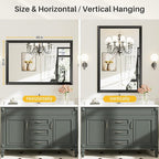 Briivue 48x32 Inch Black Bathroom Mirror - Image 5