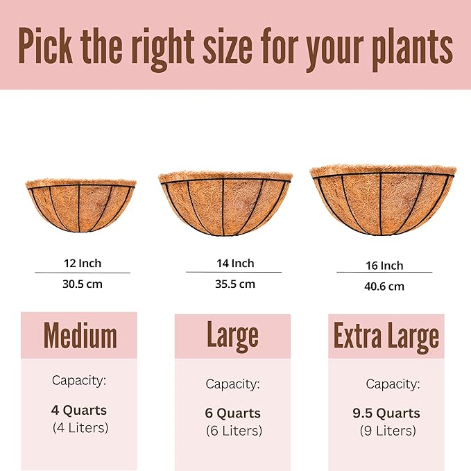 LaLaGreen Wall Planters for Outdoor Plants, 4 Pack, 12 Inch Half Round Plant - Image 4