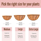 LaLaGreen Wall Planters for Outdoor Plants, 4 Pack, 12 Inch Half Round Plant - Image 4
