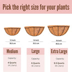 LaLaGreen Wall Hanging Planters, 2 Pack, 12 Inch Wall Mounted Flower Baskets - Image 6