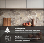 CONCORD WALLCOVERINGS ™ Retro-Art 3D Faux Stone Wall Panels, Lightweight PVC - Image 4