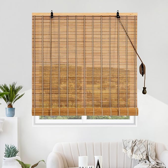 Bamboo Roll Up Shades for Windows and Doors by Vteyeya