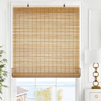 LazBlinds Cordless Bamboo Blinds, Roll Up Shades by LazBlinds