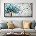 Framed Large Tree Wall Art, Modern Golden Butterfly Picture by Cuspin