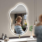 SMIROR Irregular Led Bathroom Mirror 20x 36 inch, Cloud Lighted Vanity Mirror - Image 2