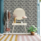 Tempaper x Novogratz Zebra Black Feather Palm Removable Peel and Stick Wallpaper - Image 4