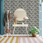 Tempaper x Novogratz Zebra Black Feather Palm Removable Peel and Stick Wallpaper - Image 4