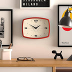 JONES CLOCKS® Movie Wall Clock | Rectangular Retro Clock | 25cm | Red | Cool - Image 3